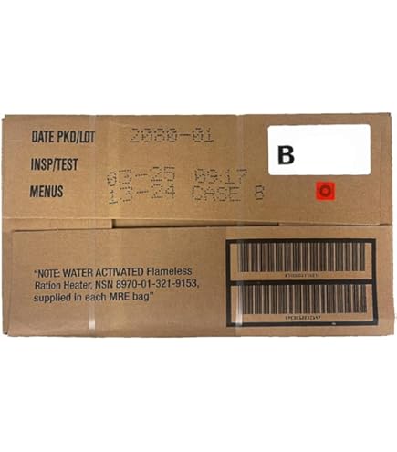 Amazon.com: USA MRE Full CASE of 12 Case A (Menus 1-12) : Sports